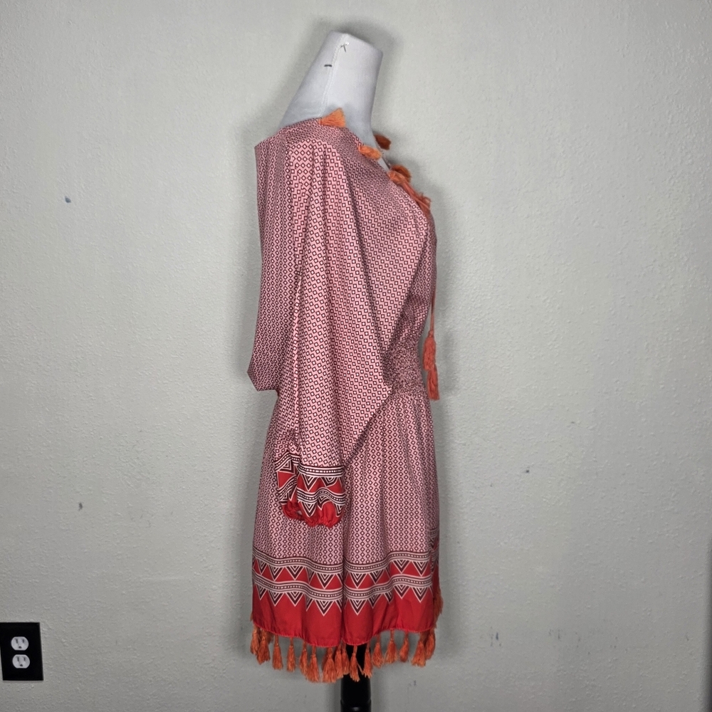 Boho Dress Multicolor Tassel Details Size see measurents - Picture 4 of 6